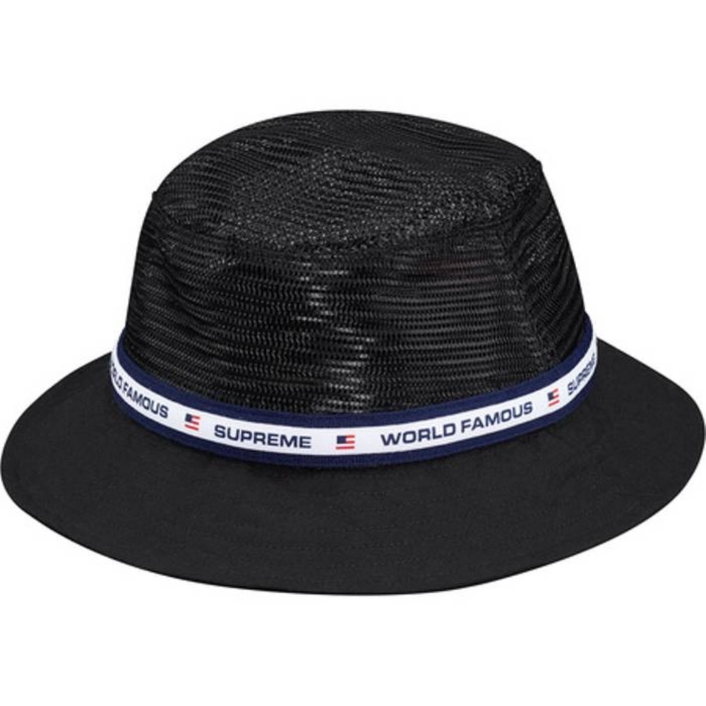 Supreme Mesh Crown Crusher Bucket Hat Black